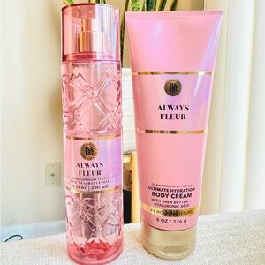 Bath and Body Works Fragrance Mist and Body Cream Set Always Fleur